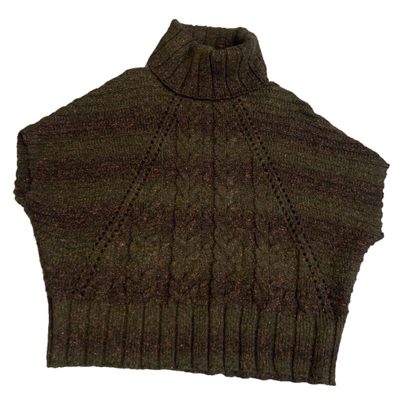 Coldwater Creek Sweater Womens XS/S Short Sleeve Cable Knit Pullover Turtleneck - Picture 4 of 11